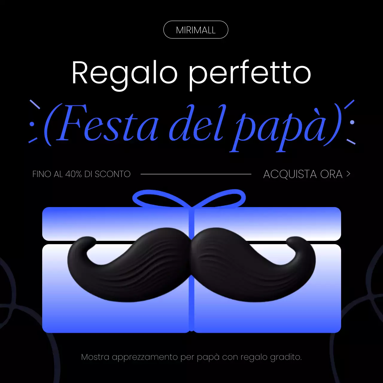 Annunci di vendita di tendenza in nero e blu