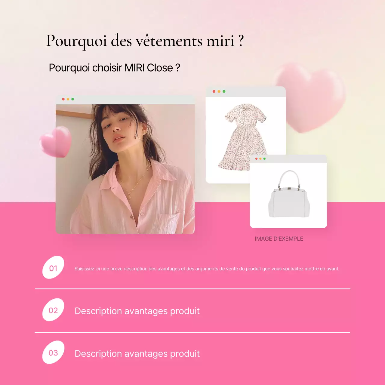 Promouvoir une introduction à la mode en rose