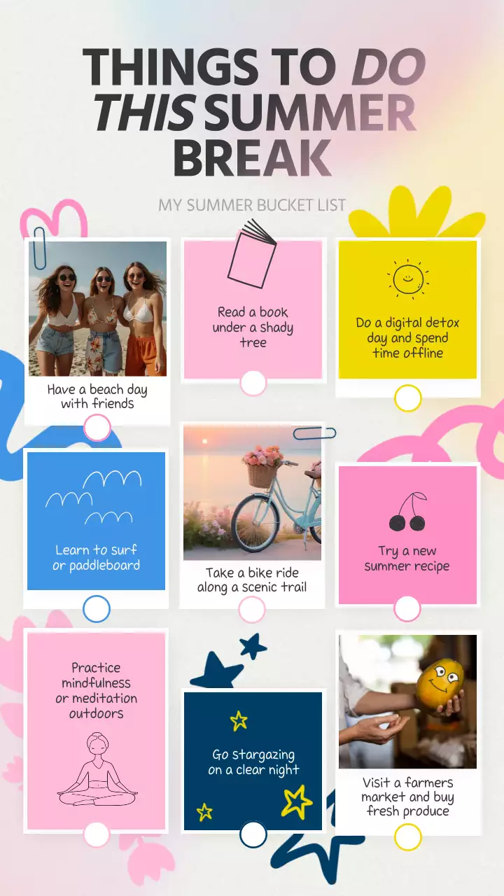 Colorful Trendy Summer Planner Instagram Post