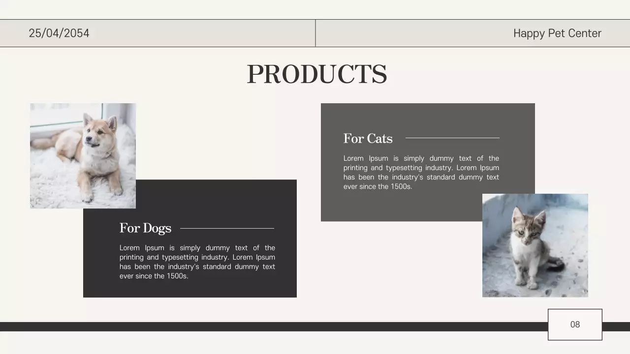 Beige Classic Pet Care Guide Presentation