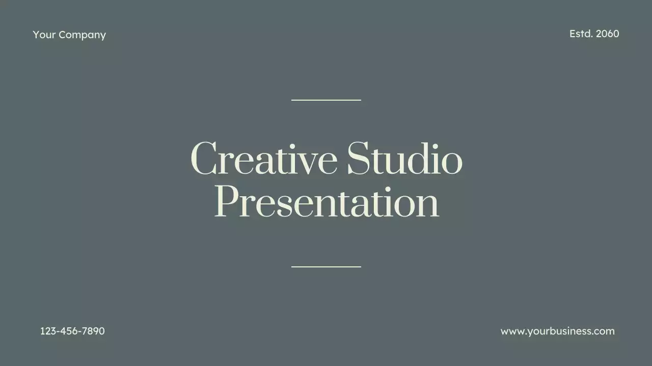 Grey Minimal Business Presentation