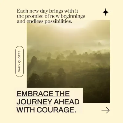 Beige Minimal Motivation Announcement Social Media Post