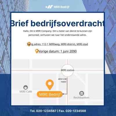 Een eenvoudige bedrijfsverhuizing in marineblauw