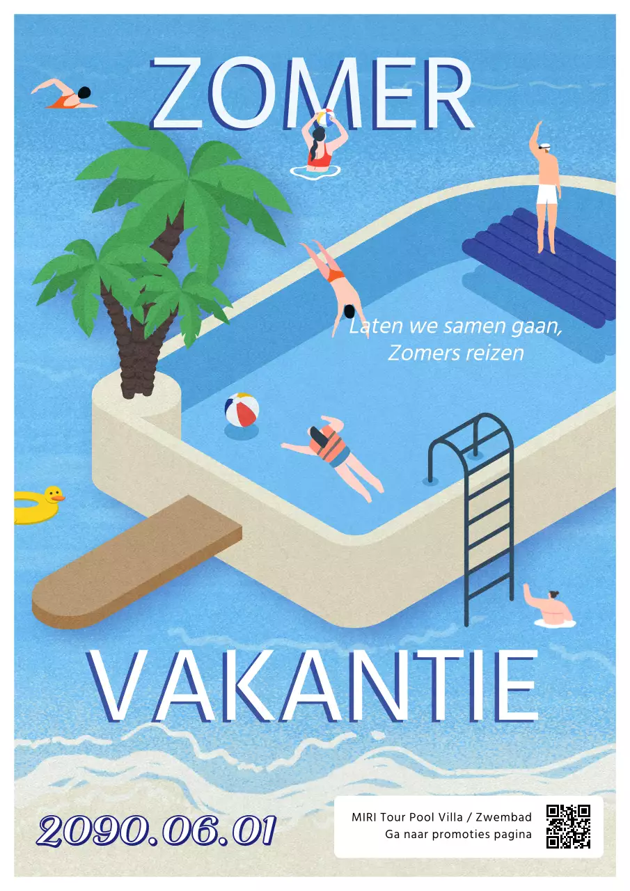 Schattig zomers promohoesje in lichtblauw