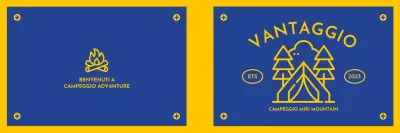 Progettare un campeggio con icone illustrate