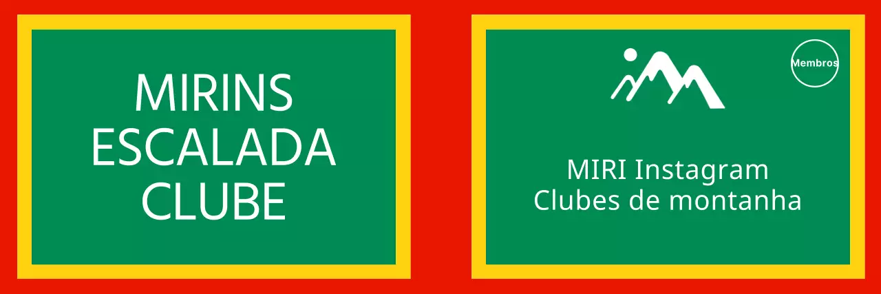 Desenho concetual para um clube de montanha com cores fortes