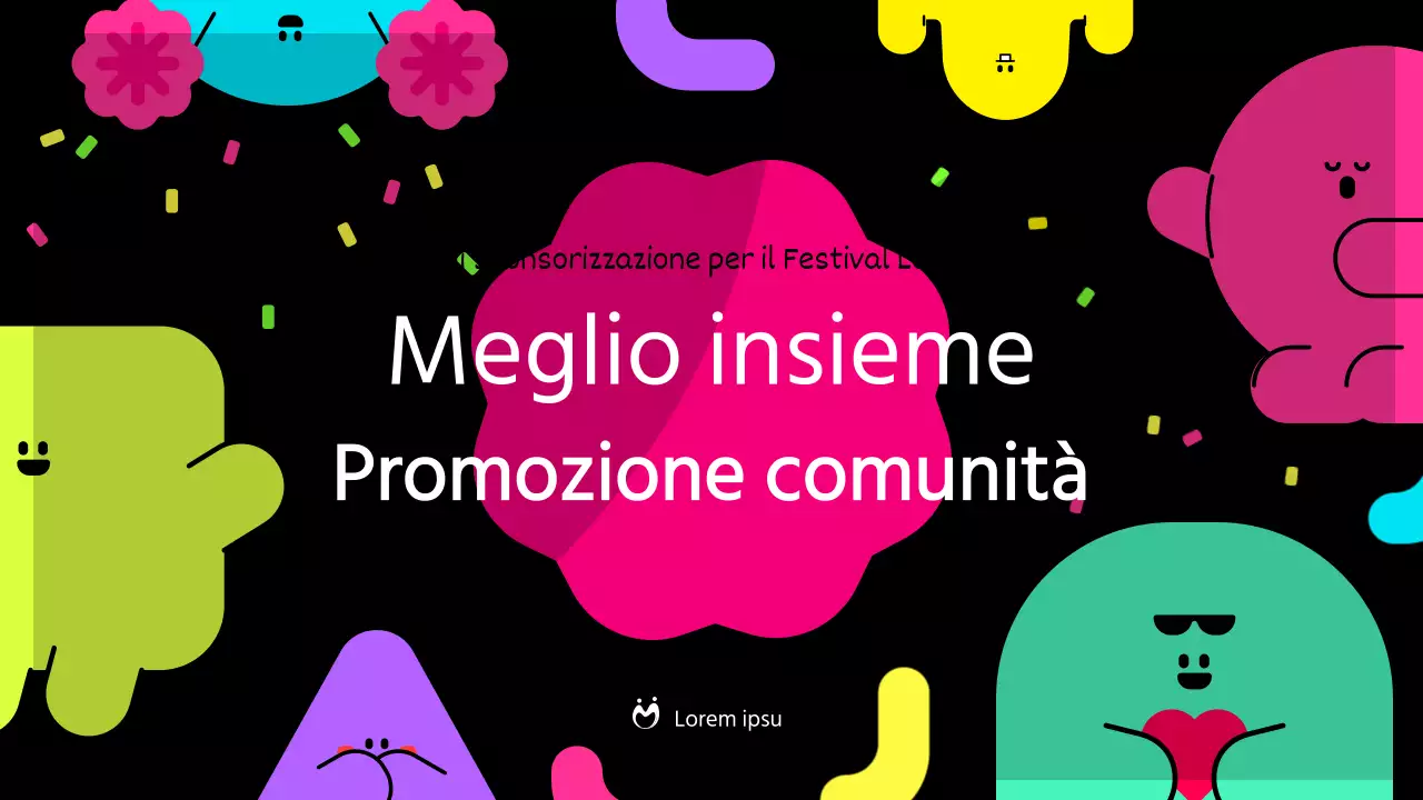 Una proposta di sponsorizzazione fluorescente e pop-art