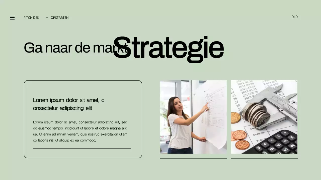 Orange Bold Business Startup Pitch Deck Voorstel