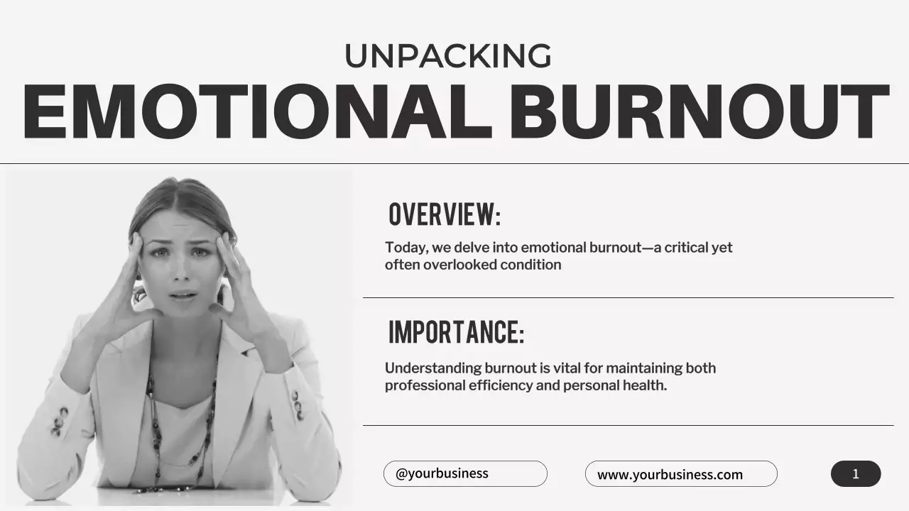 Grey Modern Burnout Guide Presentation