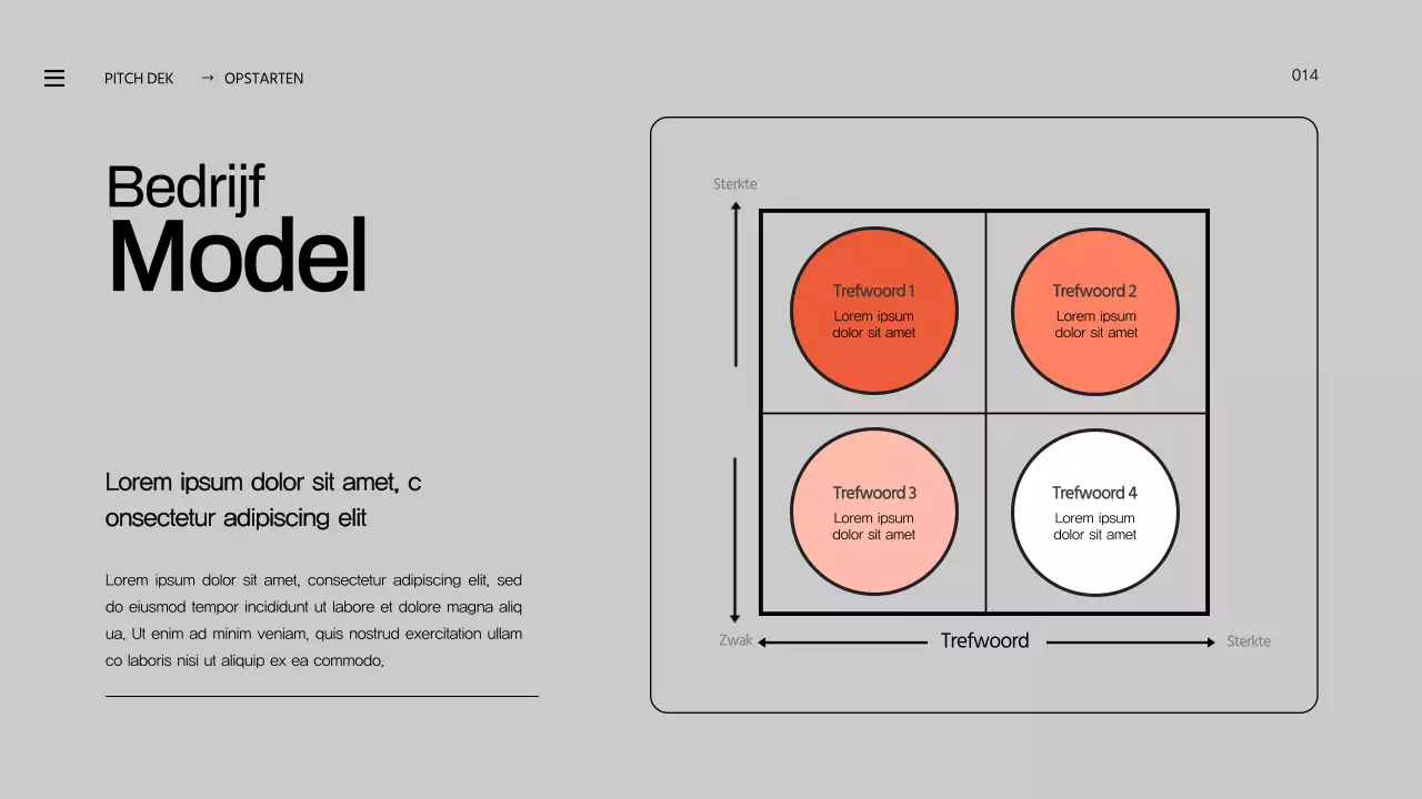Orange Bold Business Startup Pitch Deck Voorstel