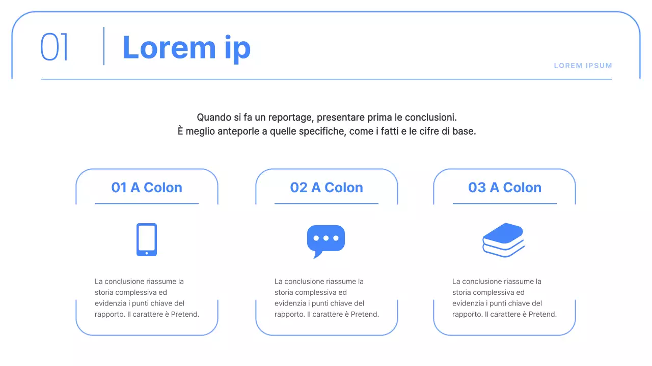 Rapporti aziendali semplici in blu