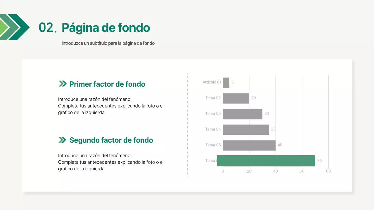 Un sencillo informe corporativo en verde