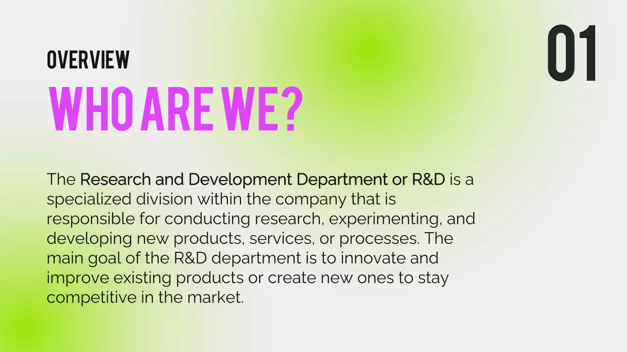 Green Modern R&D Orientation Presentation