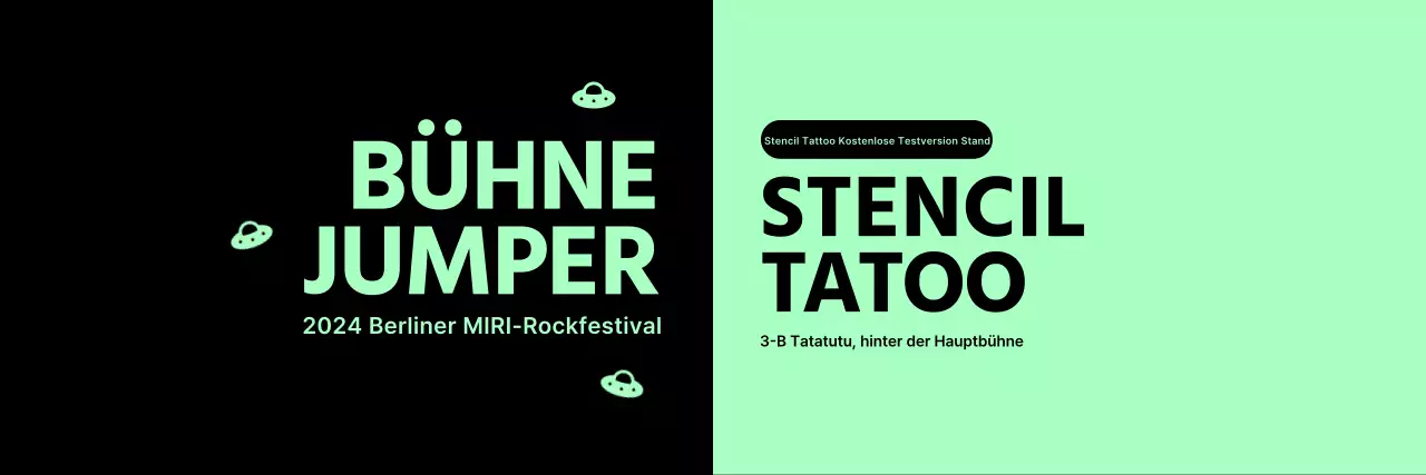 Festival-Konzeptentwurf mit zweifarbigem Schwarz und Pastell