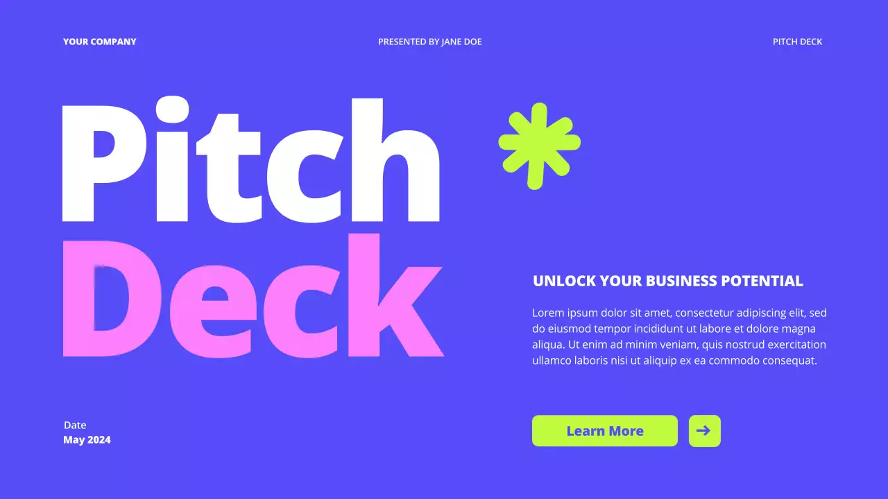 Blue Modern Business Pitch Presentation