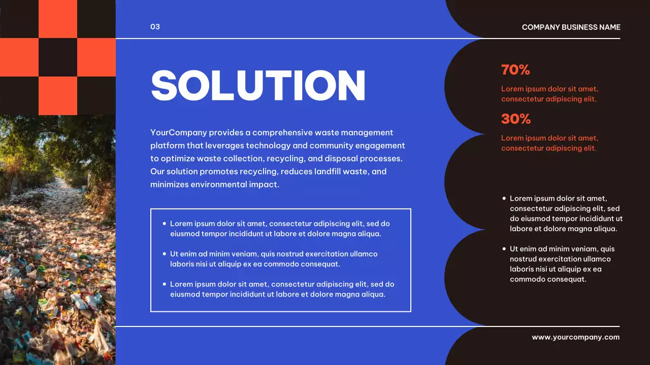 Blue Modern Waste Promotion Presentation