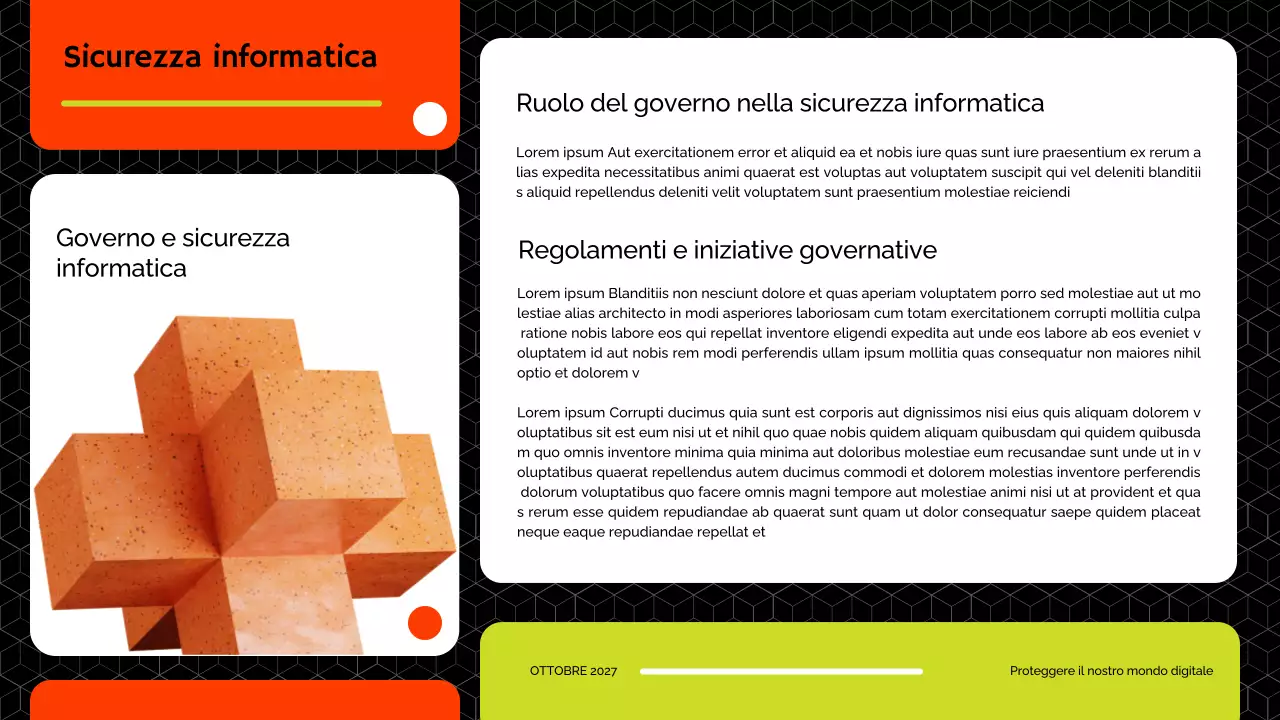 Materiale didattico sulla sicurezza informatica moderna Red And Lime
