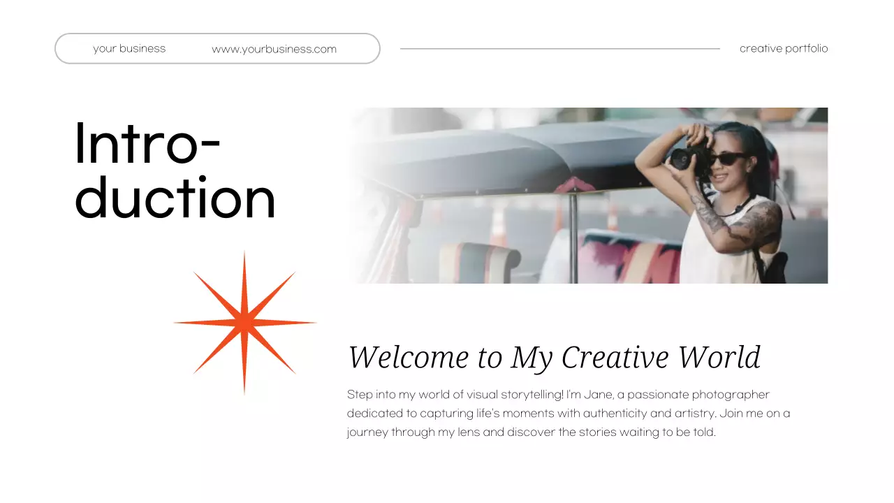 White Minimal Personal Creative Portfolio