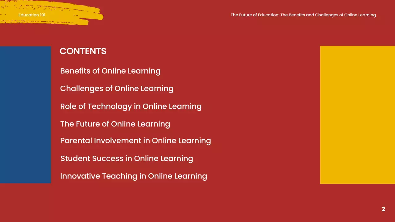 Red Comic Education Presentation