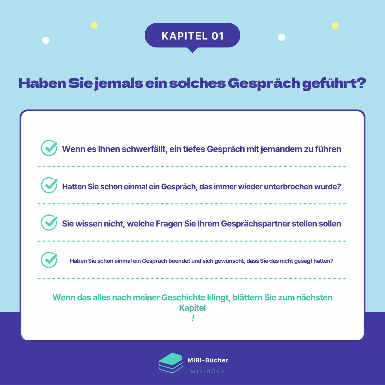 Werben Sie für die Veröffentlichung eines niedlichen Buches in Minze und Marineblau