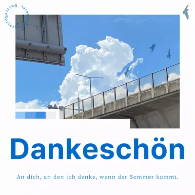 Eine einfache Sommerpost in Blau