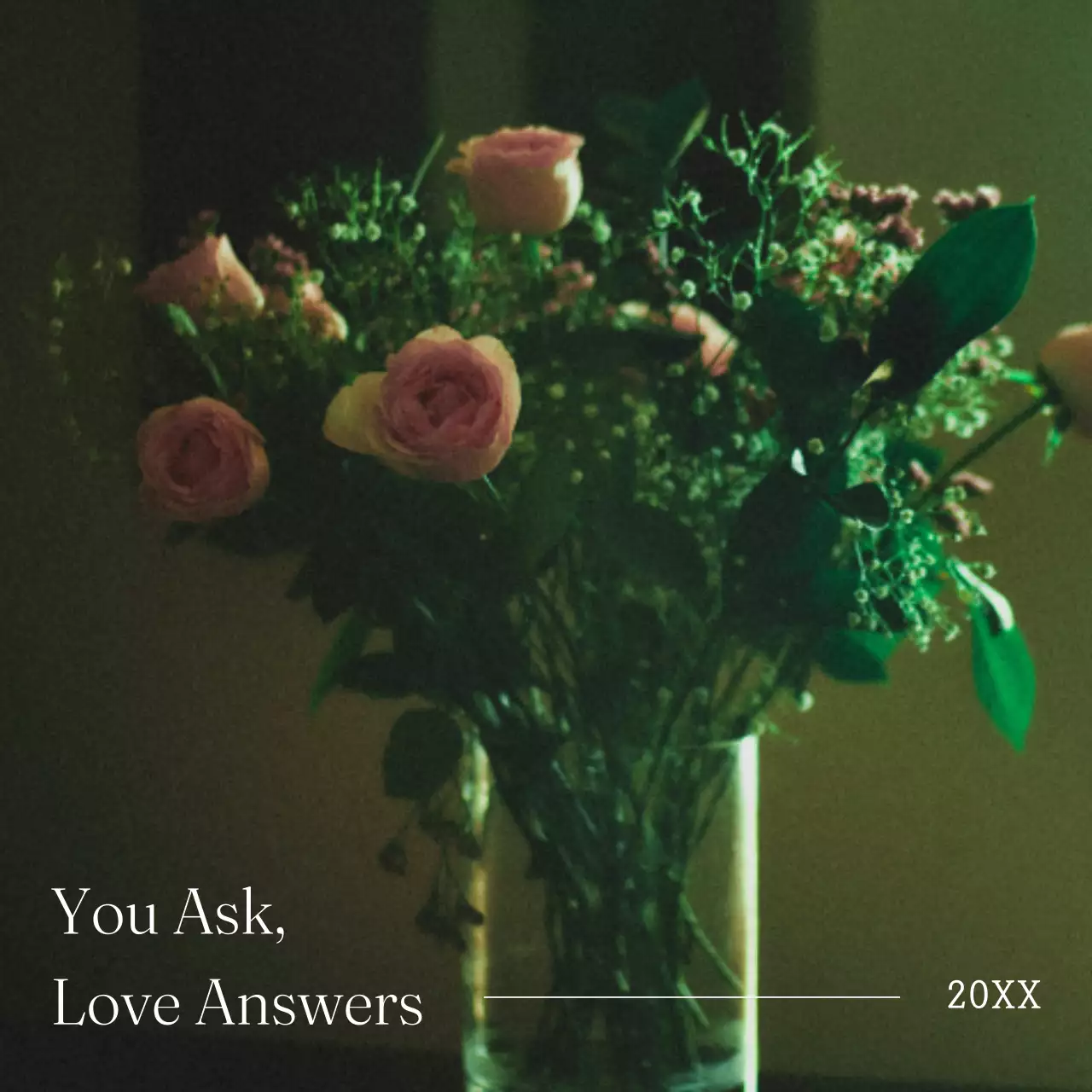 Green Elegant Love Invitation Social Media Post