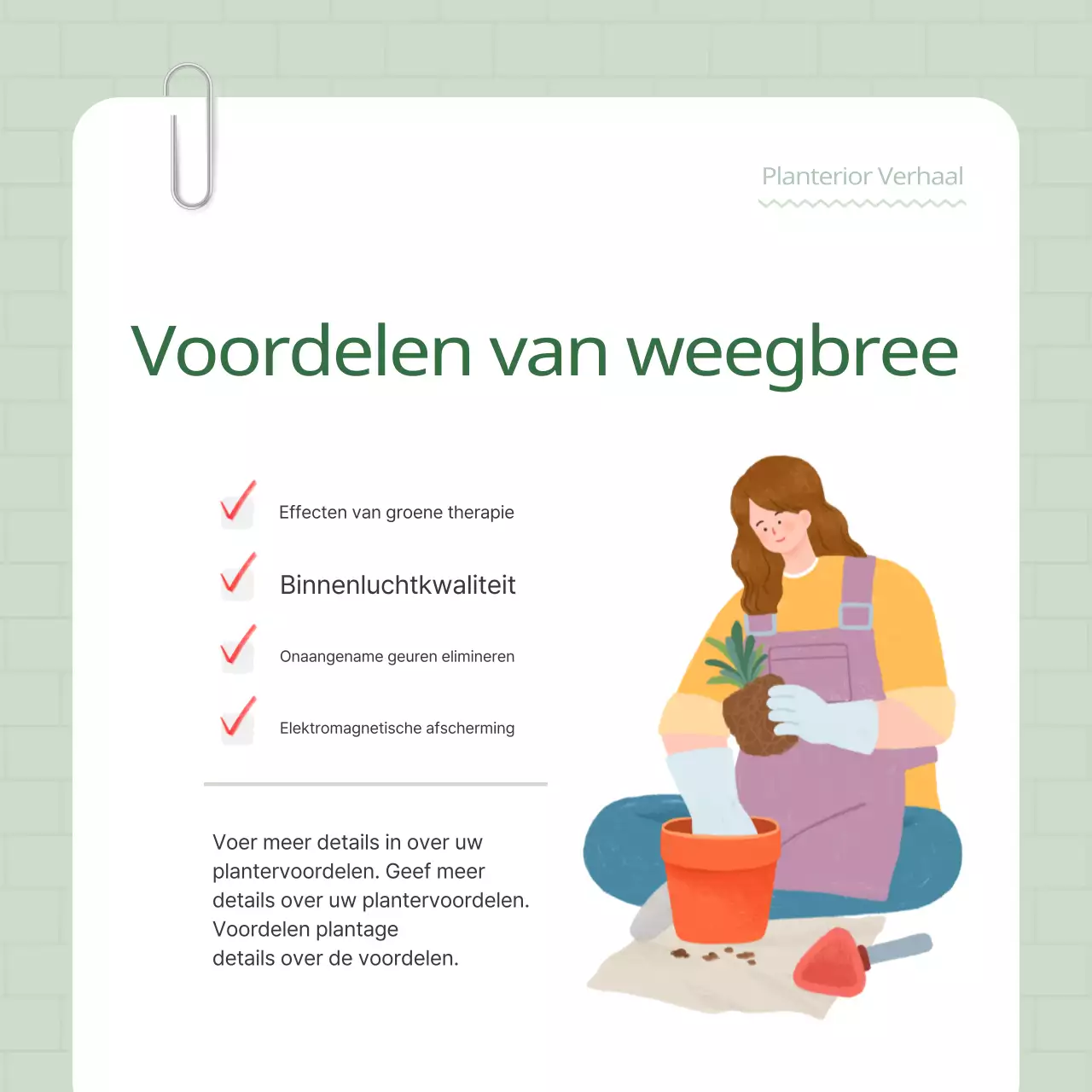 Promoot je groen-witte plantenterriër