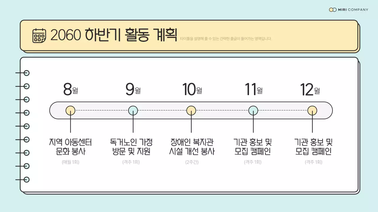 민트와 노랑의 심플한 NGO 봉사단 사전 교육자료