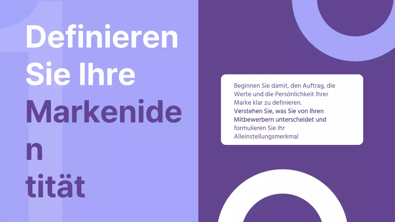 Lila Moderne Unternehmensstrategie Präsentation