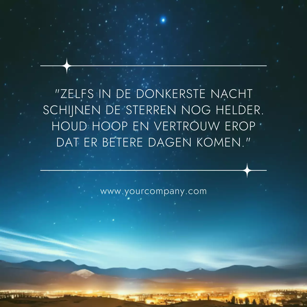 Blue Simple Bemoedigende woorden ter ondersteuning van geestelijke gezondheid