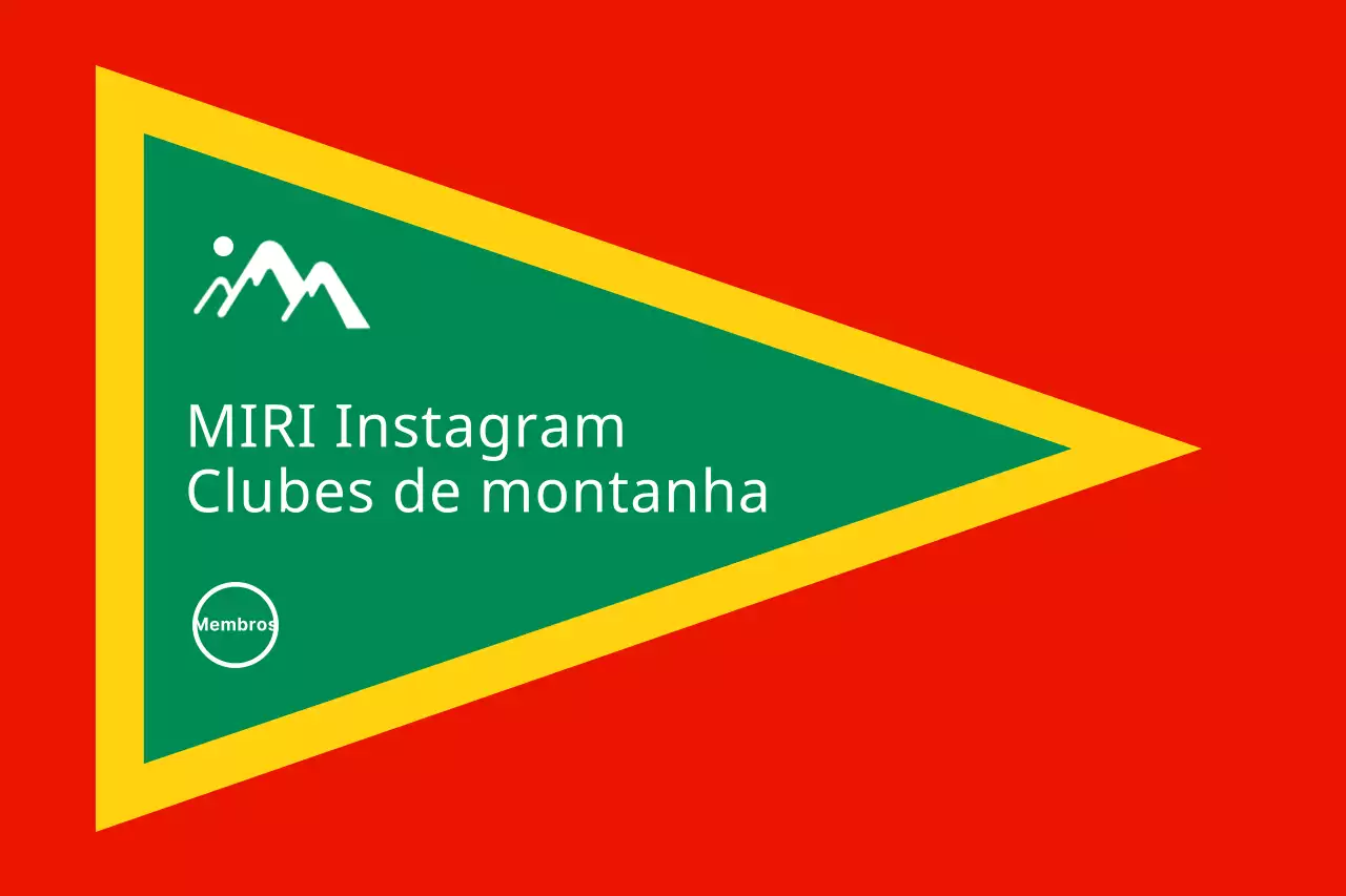 Desenho concetual para um clube de montanha com cores fortes