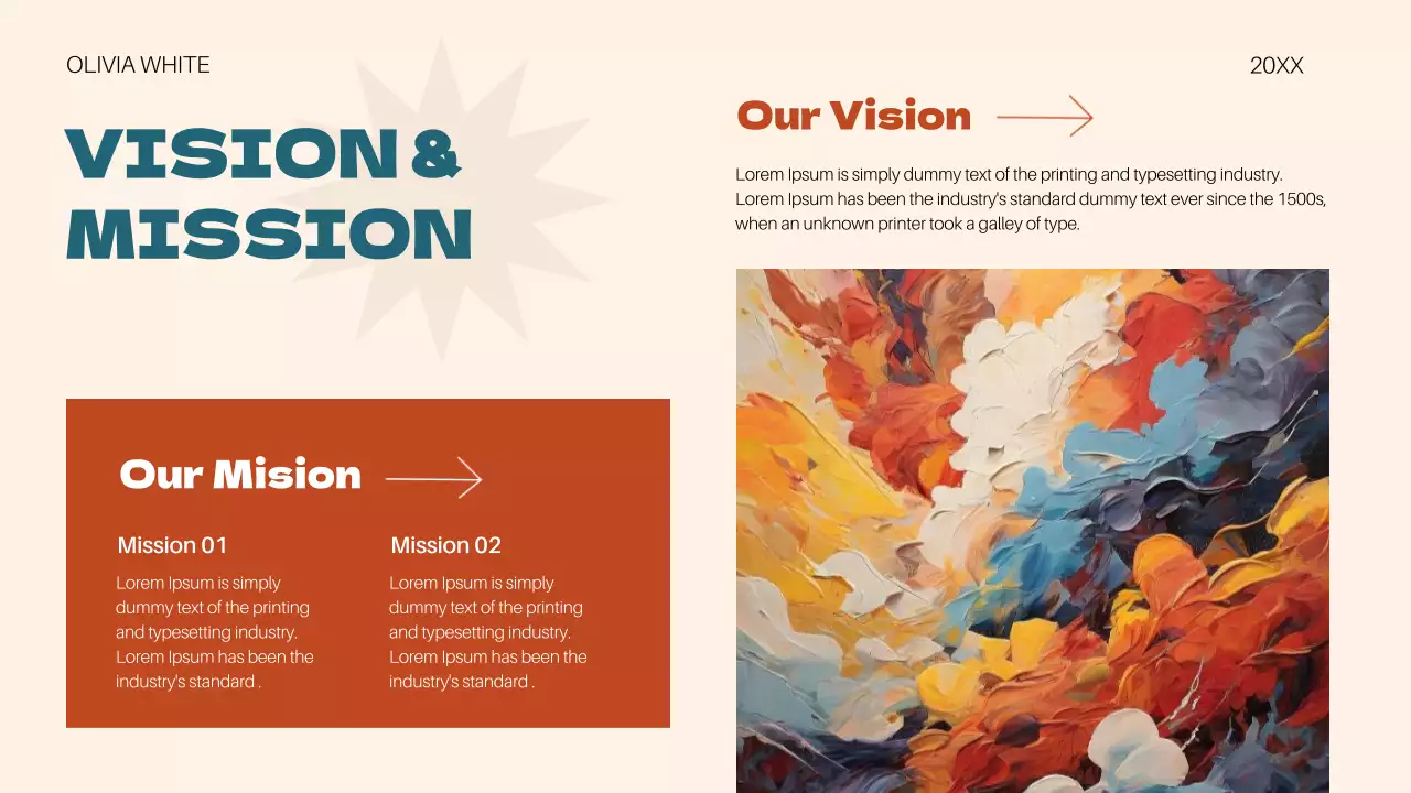 오렌지 모던 포트폴리오 문서 프레젠테이션