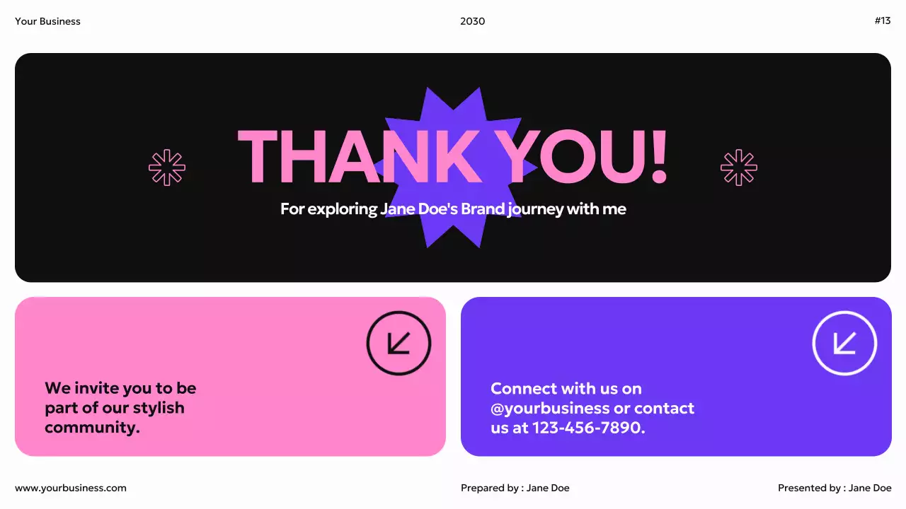 Black Blue Pink Modern Geometric Bento Box Brand Identity Guidelines Instruction