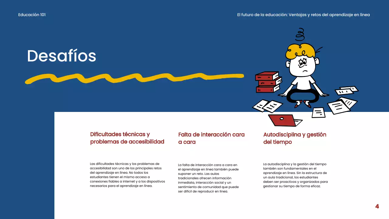 Azul y rojo Material didáctico sencillo en línea