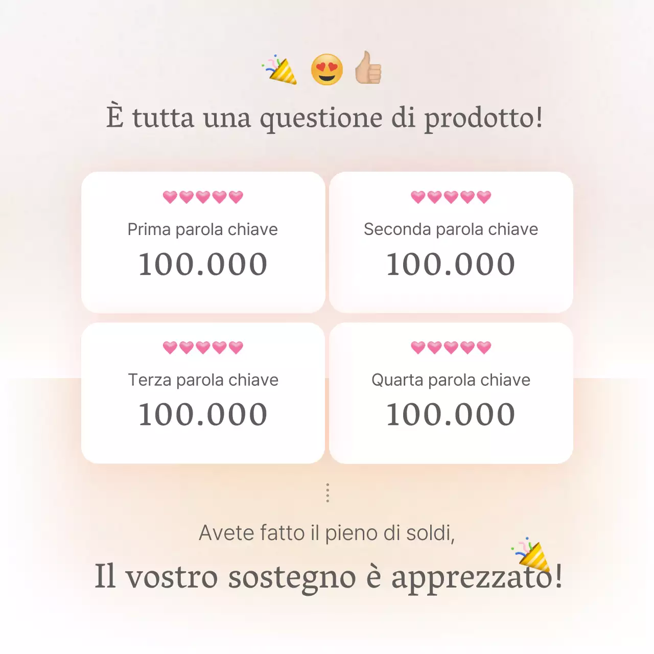 Una pagina introduttiva o un annuncio per un centro commerciale di moda con uno stile semplice di emoji bianche e grigie.