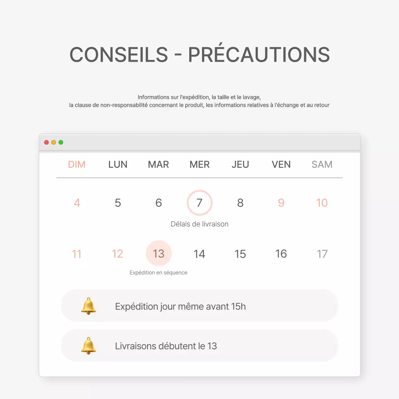 Un centre commercial de mode décoré avec un style simple d'emoji blancs et gris, avec les instructions et précautions nécessaires.