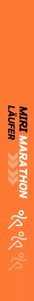 Werbung für den Marathon in Orange und Schwarz
