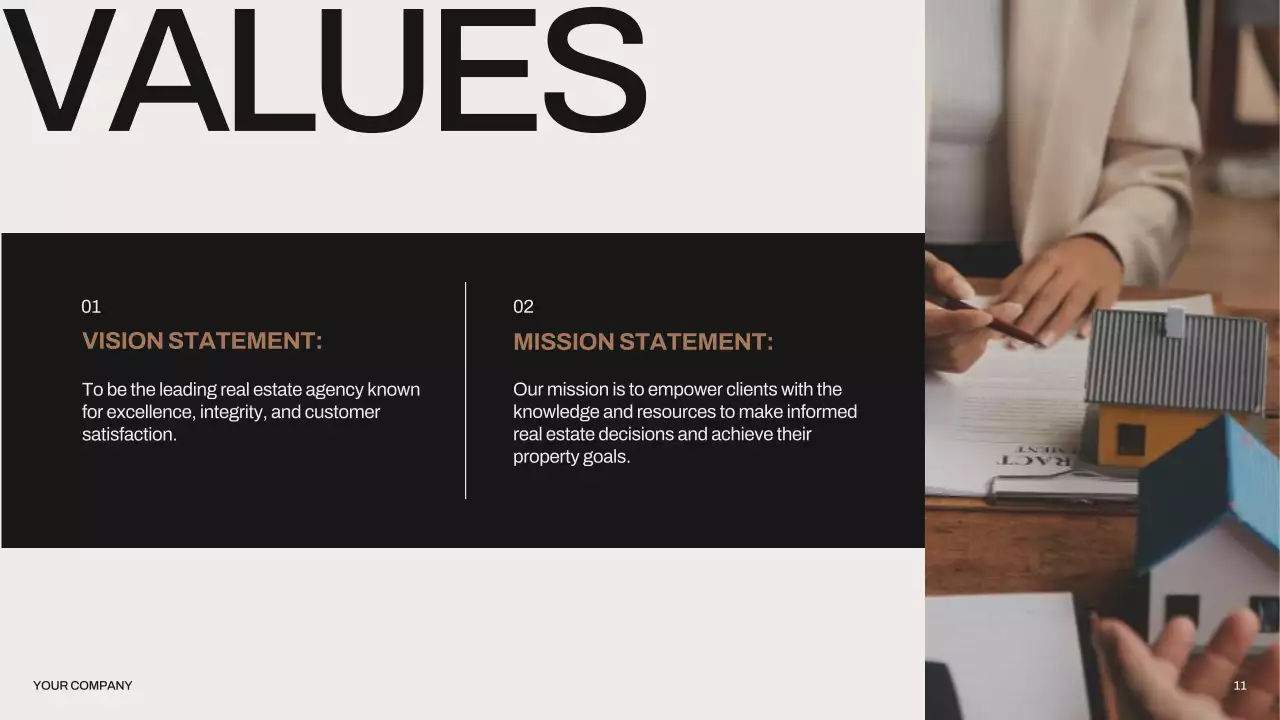 Black Modern Real Estate Agenda Presentation