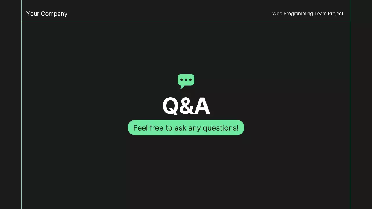 Kế hoạch phát triển web đơn giản màu đen và xanh lá cây