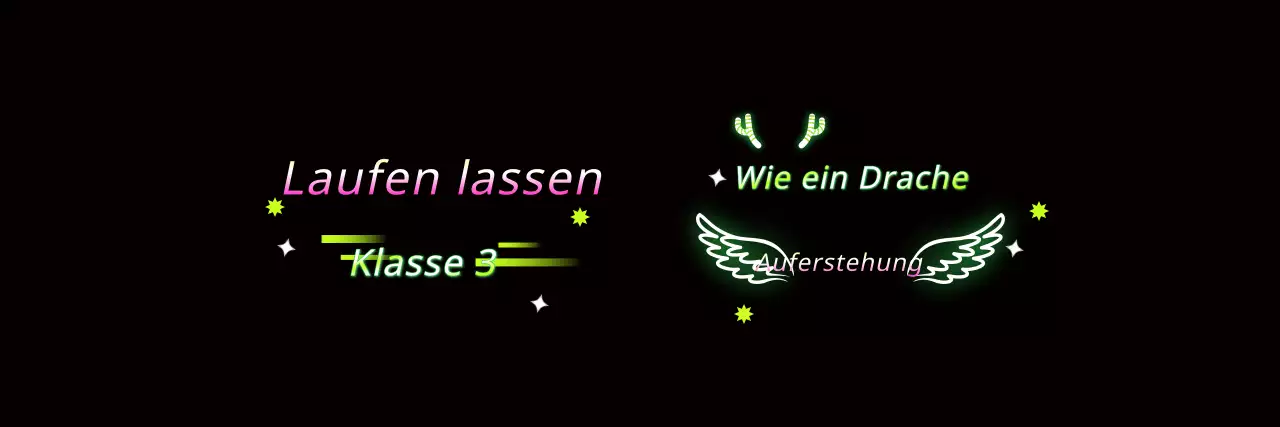 Abgestuftes Leuchtreklamekonzept für sportliche Pep-Rallyes