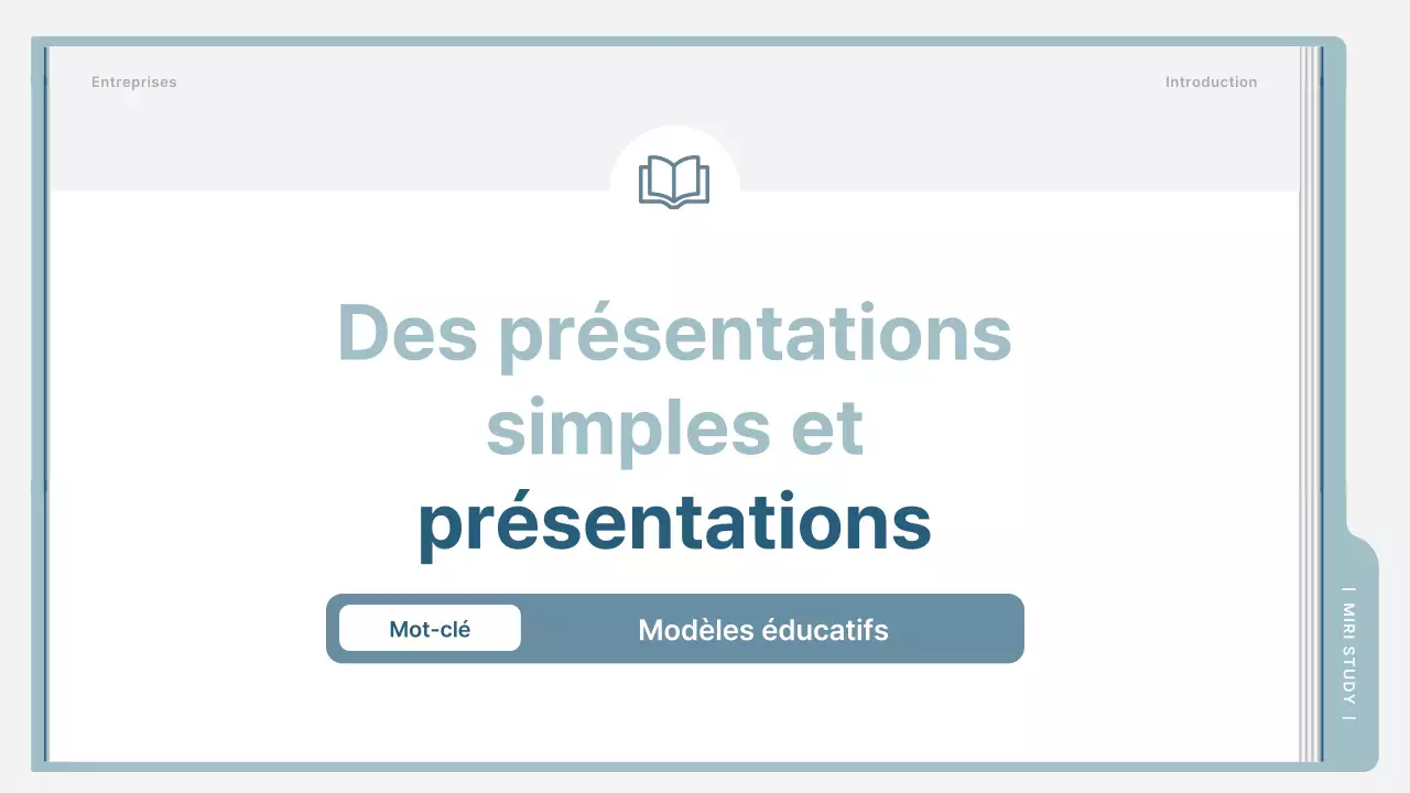 Un prospectus de formation simple en bleu clair et gris