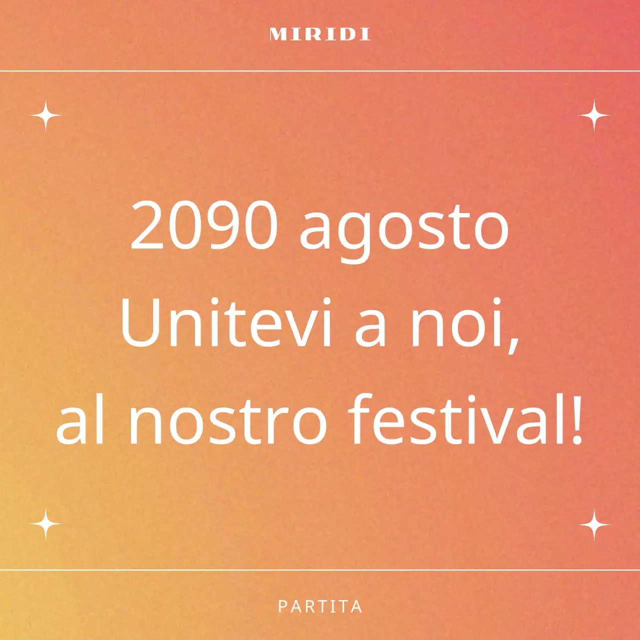 Promuovere una festa di tendenza in arancione e bianco