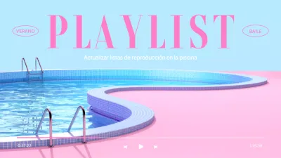 Una sencilla lista de reproducción de billar en azul claro y rosa MainTitle