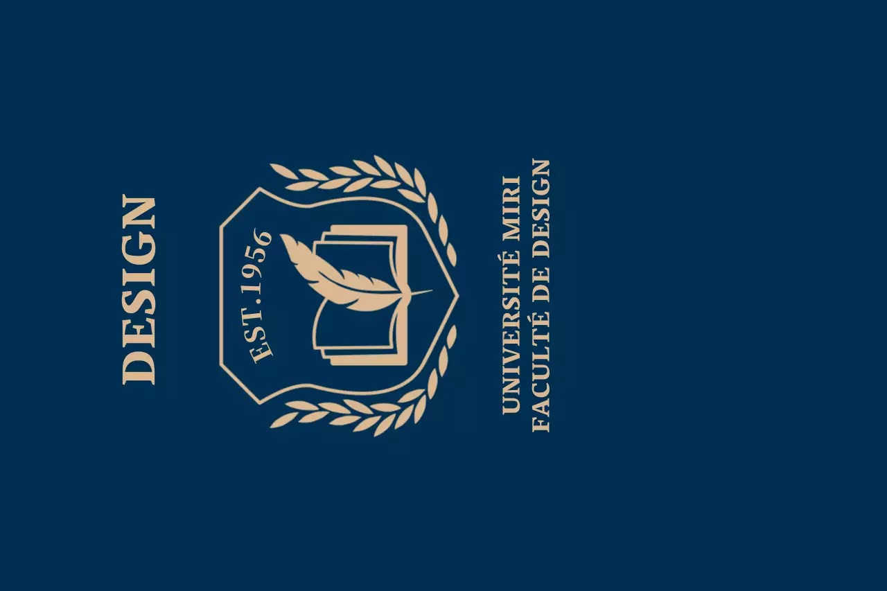 Université colorée avec logo de l'école