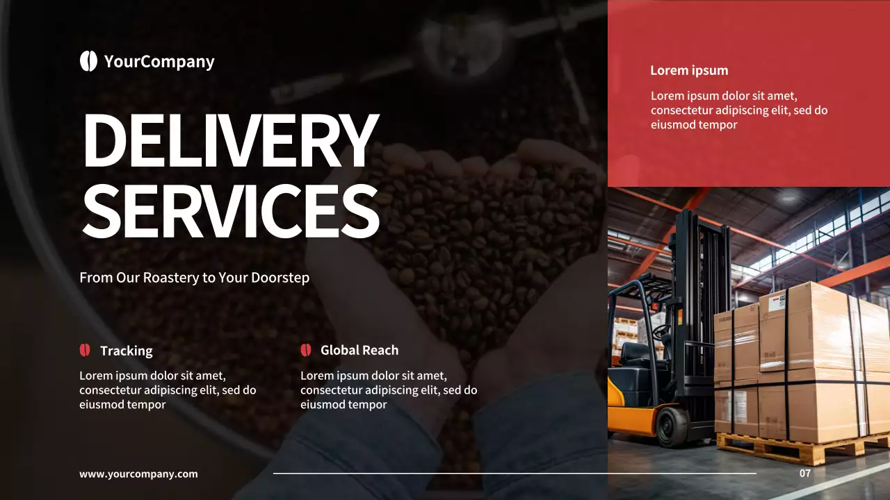 Red Modern Coffee Promotion Presentation