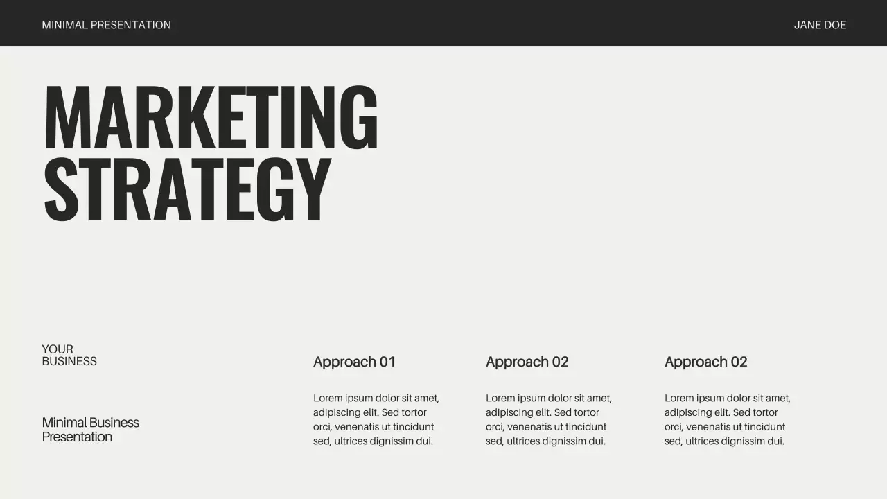 Black Minimal Business Presentation