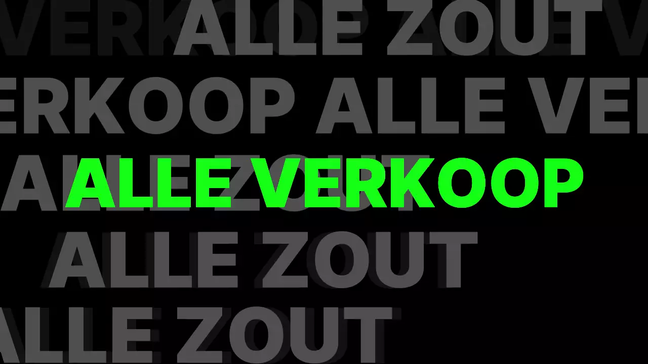 Promoot zwarte, kitscherige typografie