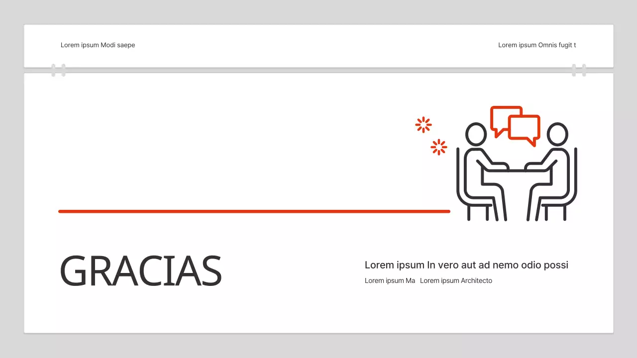 Un sencillo informe de análisis de contenidos en rojo y blanco