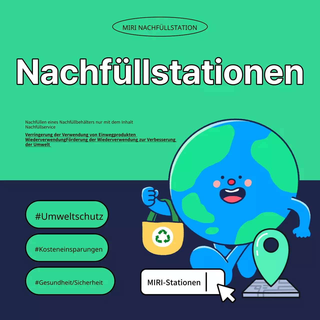 Förderung grüner und marineblauer Naturveranstaltungen zum Tag der Erde