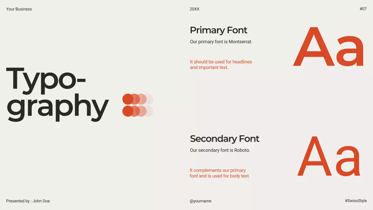 Orange Modern Brand Guide Presentation